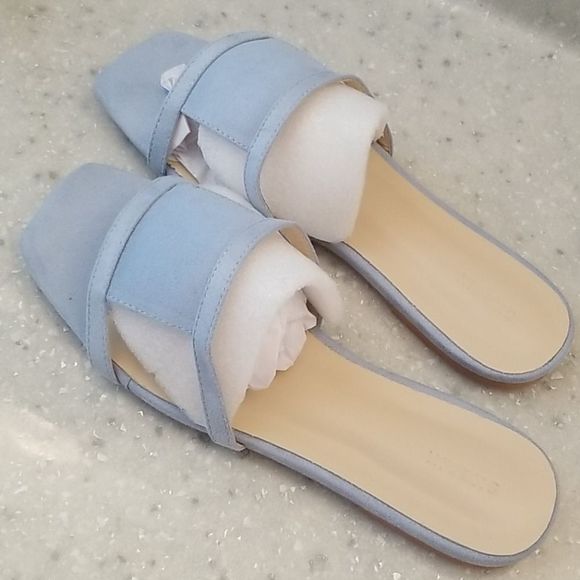 NWOT NEW Womens Euro Sz. 39 US 8-8.5 Minimalist CutOut Slide Sandals - Picture 5 of 8